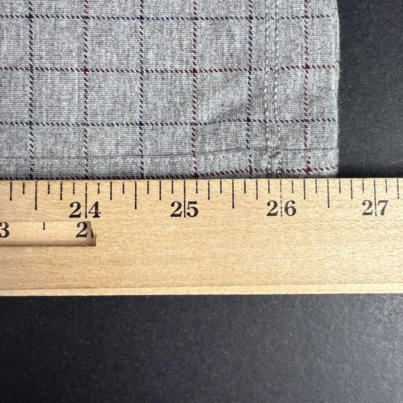 Betabrand Pull On Dress Yoga Pants Women's 35x26* Straight Grey Check Tag XL P - Picture 12 of 16